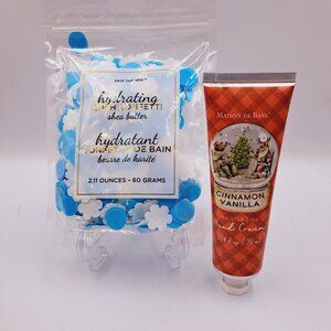 Holiday Bath Bundle Christmas Snowflake Bath Confetti & Cinnamon Vanilla Cream